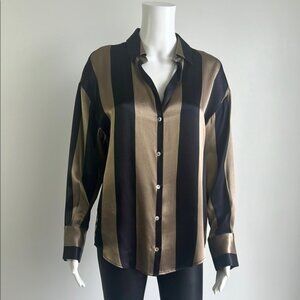 WB WithBlack Long Sleeve Striped Shirt - S